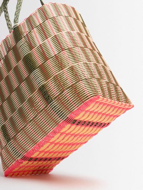 RAYAS COLLECTIVE: Tote with double handles and structured profile