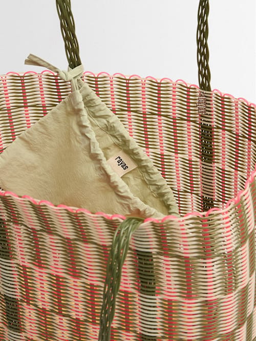 RAYAS COLLECTIVE: Tote with double handles and structured profile