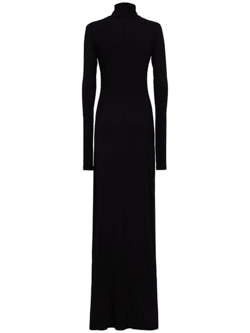 MARCELL PUSTUL: High-neck jersey maxi dress