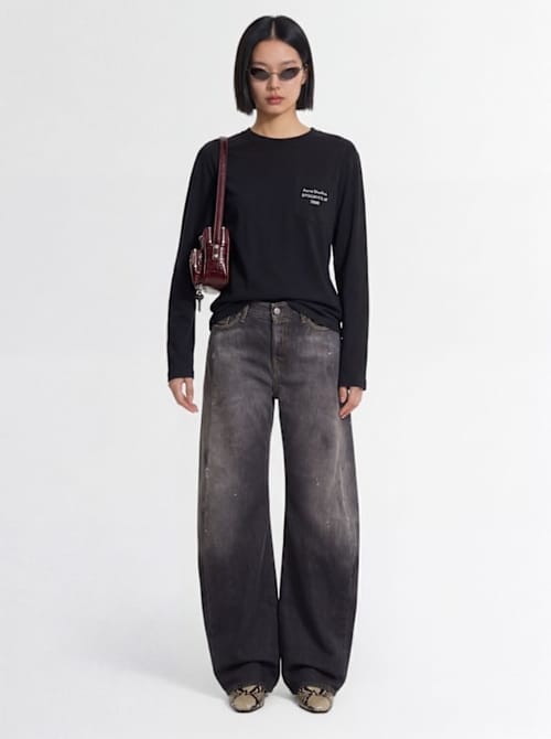 Acne Studios: 埃登长袖棉混纺T恤