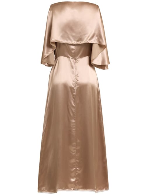 FABIANA FILIPPI: Satin midi dress with cape