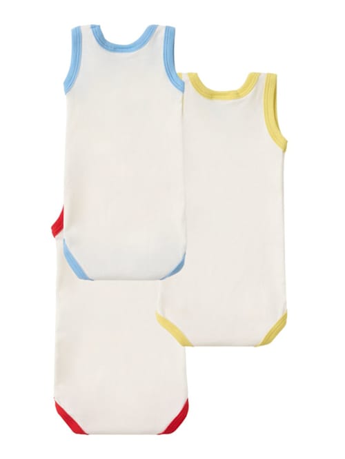 Petit Bateau: 三件印花棉质连体衣套装