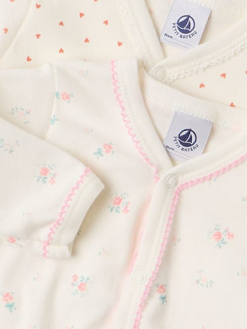 Petit Bateau: 2件棉质针织连体衣套装
