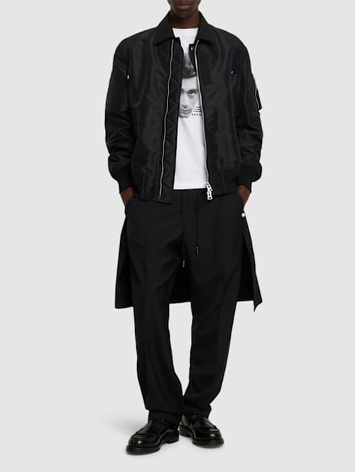 Sacai: 中央拉链轰炸夹克