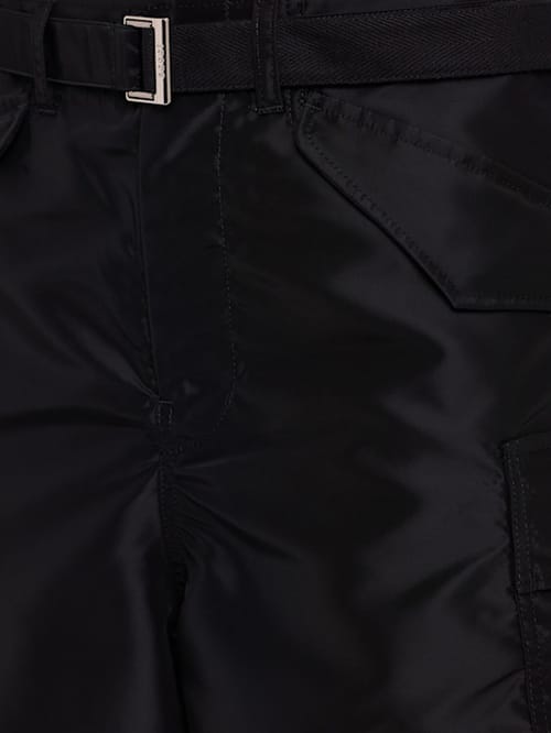 Sacai: 带皮带环的工装短裤