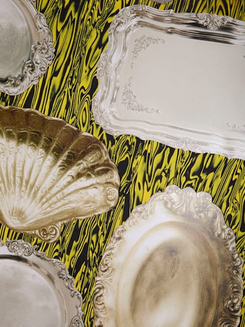 FIGURE DECORATIVE: Set de table en cuir de veau