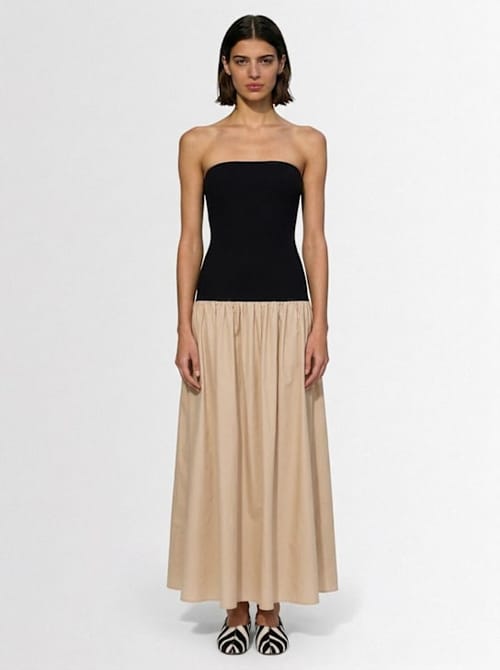 BY MALENE BIRGER: Strapless organic cotton long dress