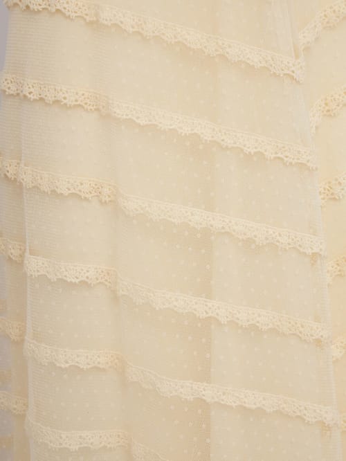 LUISA SPAGNOLI: Midi tulle dress with lace