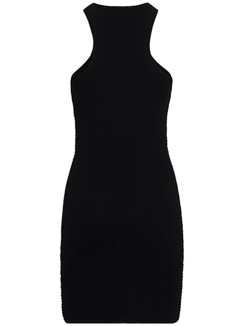 Laneus: Chevron knit mini dress