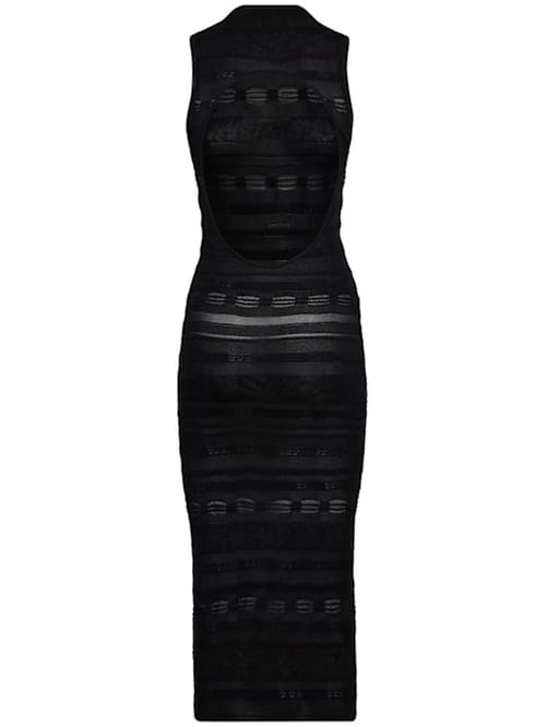 Laneus: Knitted midi dress with cut-out