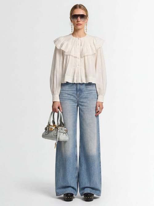 Chloé: 蕾丝领衬衫