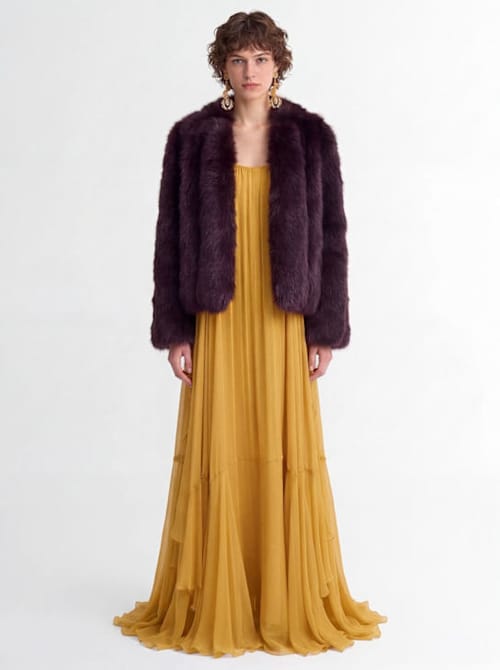 Chloé: Silk mousseline long dress