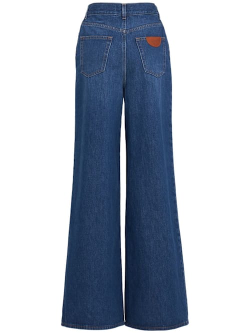 Chloé: 高腰宽腿牛仔裤