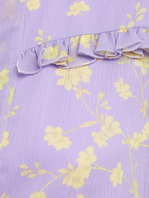 CATALINA: Floral chiffon tiered maxi dress