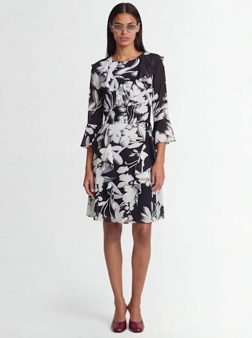 CATALINA: Georgette mini dress with ruffles
