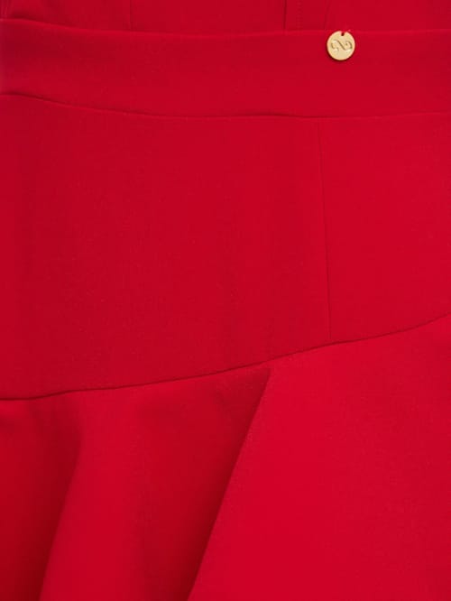 CATALINA: Asymmetric dress with ruffles