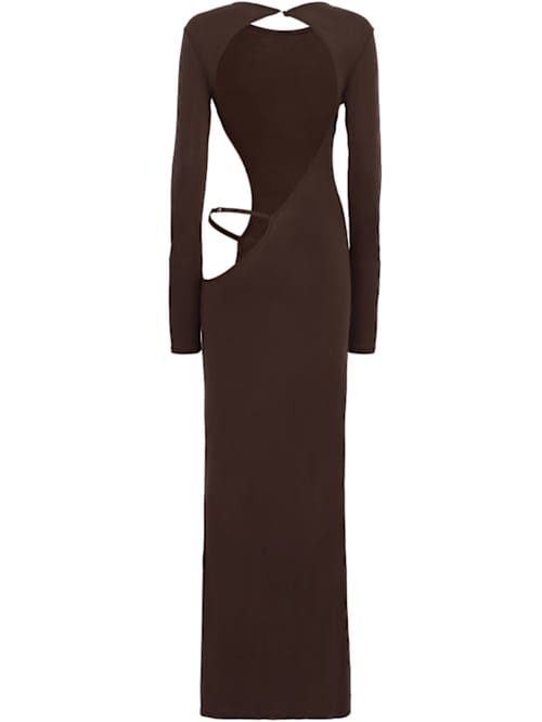 BARE: Long dress with cut-out detail
