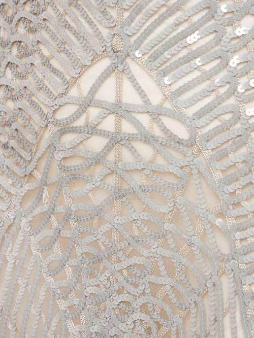 The Attico: Sequined midi dress with fringe