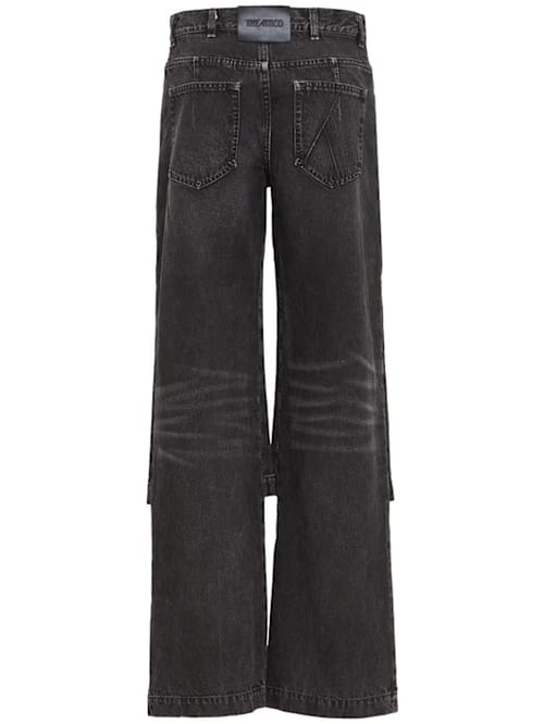 The Attico: Cotton layered baggy jeans