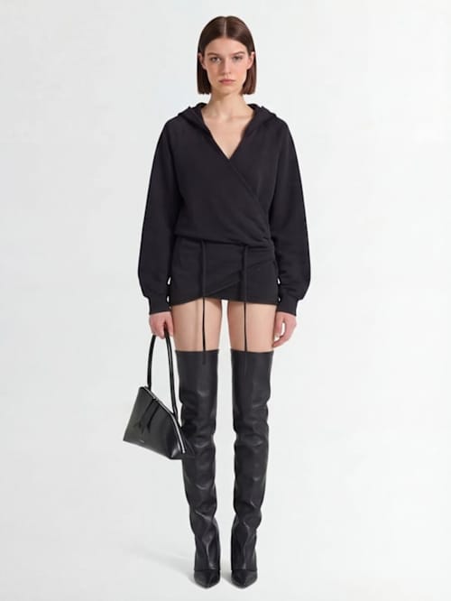 The Attico: Cotton hooded mini dress