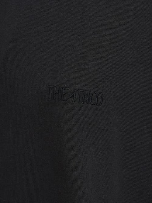 The Attico: 宽松款针织圆领T恤，带有造型开衩