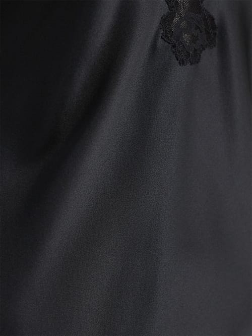 Fleur Du Mal: Silk satin lace mini dress
