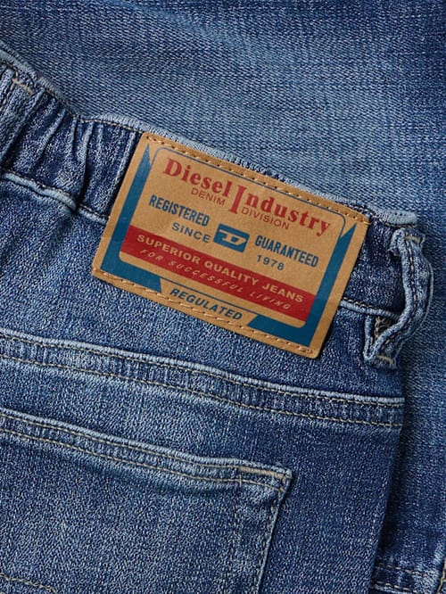 Diesel Kids: 弹性棉牛仔短裤