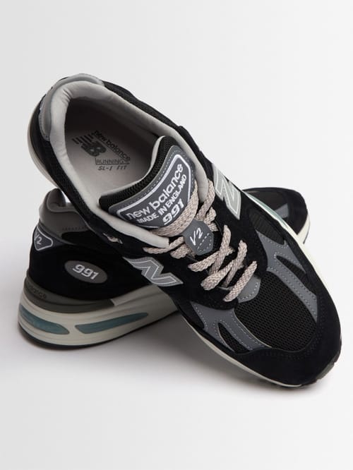 New Balance: 991 v2 聚酯运动鞋，外露中底