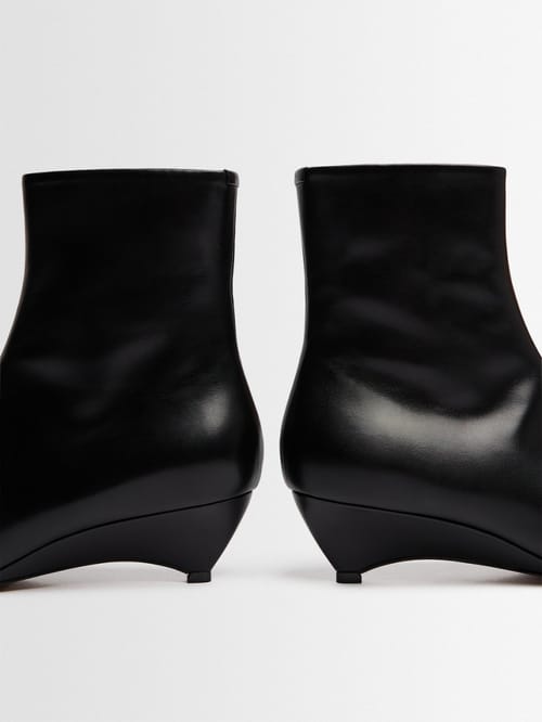 Jil Sander: Botte aus Kalbsleder mit Spool-Absatz