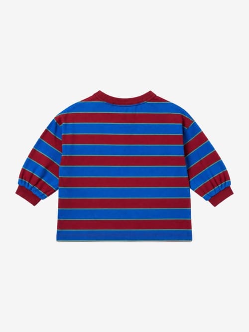 Bobo Choses: Striped long-sleeve T-shirt with embossed logo