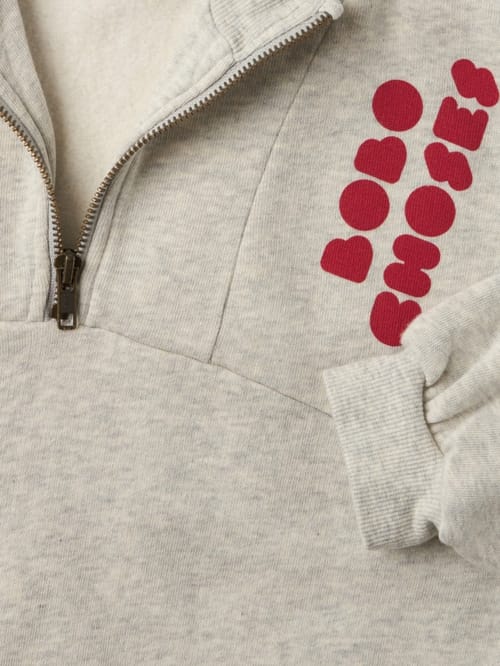 Bobo Choses: Bolder organic cotton half-zip sweatshirt