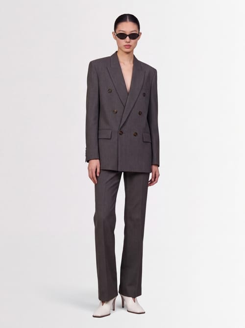 Stella McCartney: Double-breasted wool flannel blazer