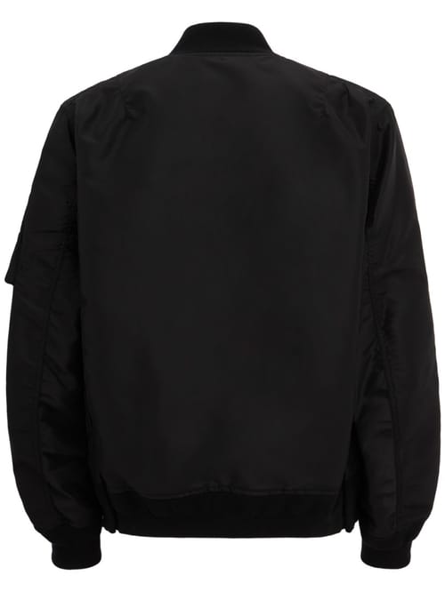 Sacai: 带袖口口袋的尼龙斜纹夹克
