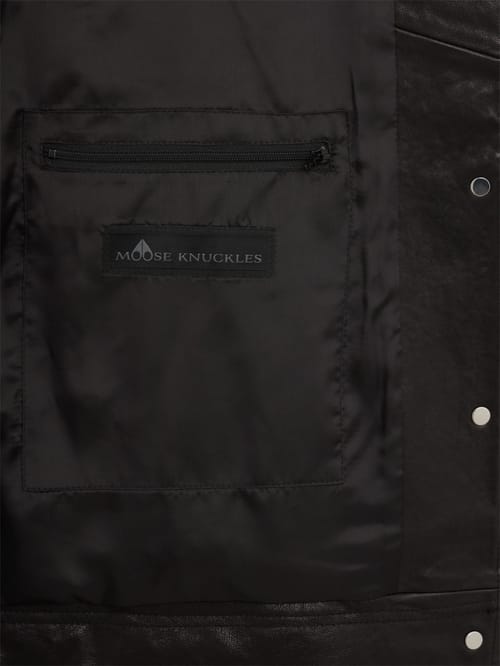Moose Knuckles: blvd 皮革田野夹克