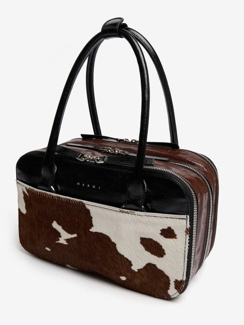 Marni: Small Bauletto calf leather shoulder bag