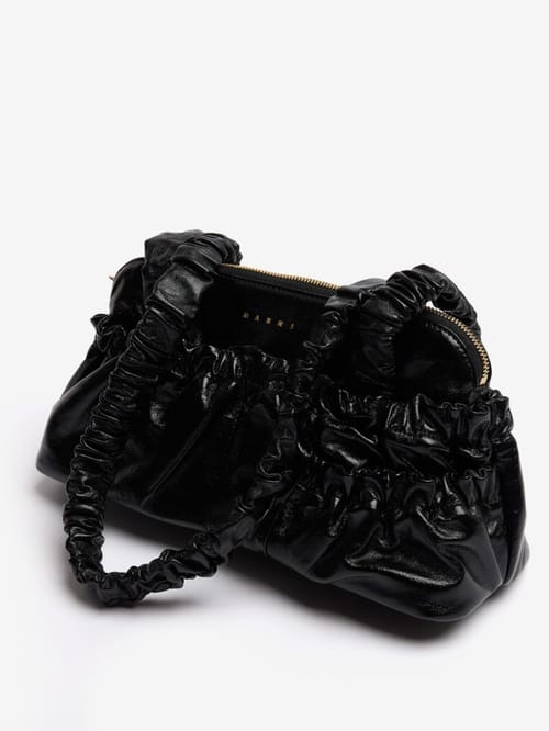 Marni: 抽褶小牛皮肩背包