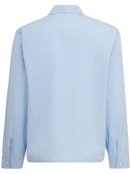 Jil Sander: Jil Sander logo 棉质平纹布宽松衬衫