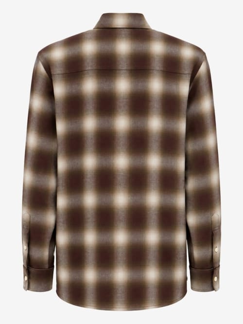 Bluemarble: Hazy checked cotton blend shirt