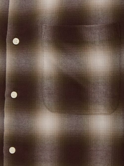 Bluemarble: Hazy checked cotton blend shirt