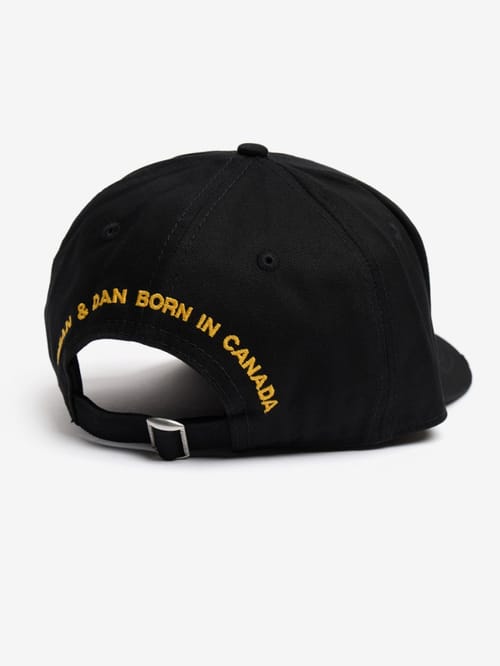 Dsquared2: Flag patch cotton canvas baseball cap