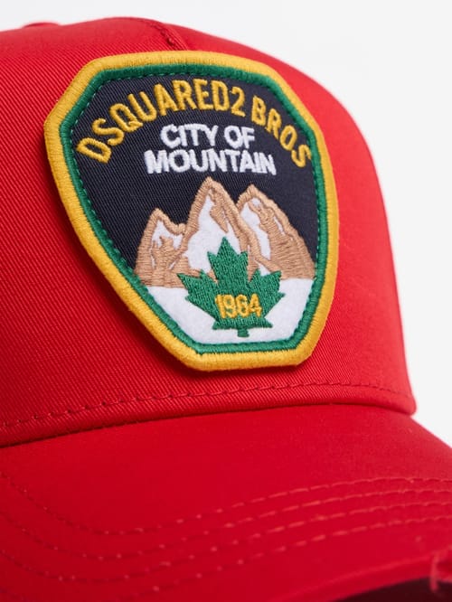 Dsquared2: Patch cotton canvas baseball cap