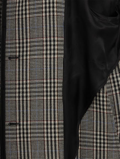 Stella McCartney: Abrigo de lana a cuadros con cinturón