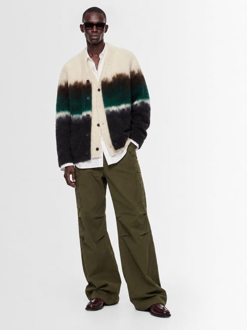 Sacai: Chusen-Dyed Knit Cardigan
