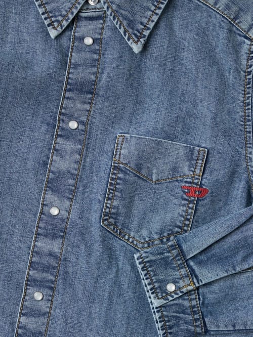 Diesel Kids: Cotton chambray shirt