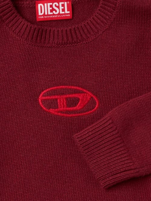Diesel Kids: Cotton crewneck sweatshirt w/logo