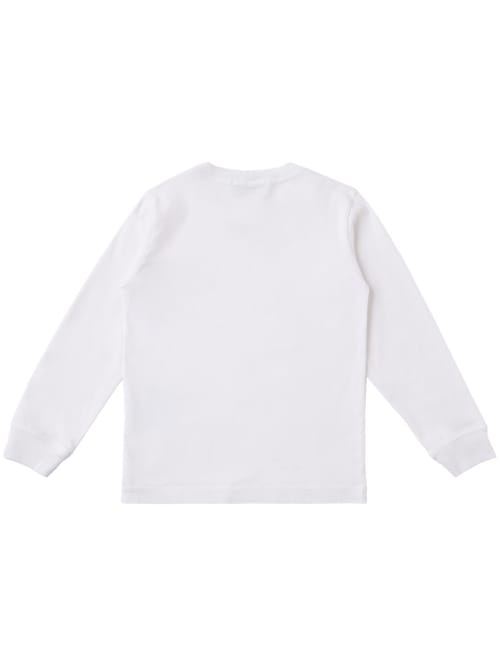Stone Island Junior: 印有标志的棉质长袖T恤