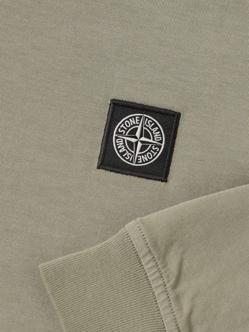Stone Island Junior: 带标志的棉质长袖T恤