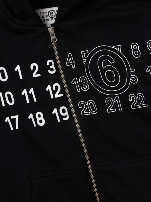 MM6 Maison Margiela: Cotton zip-up hoodie