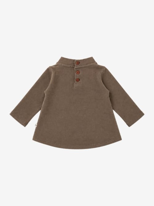 1 + IN THE FAMILY: Top with tie collar