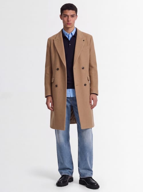 CRUNA: Double-breasted coat with martingale